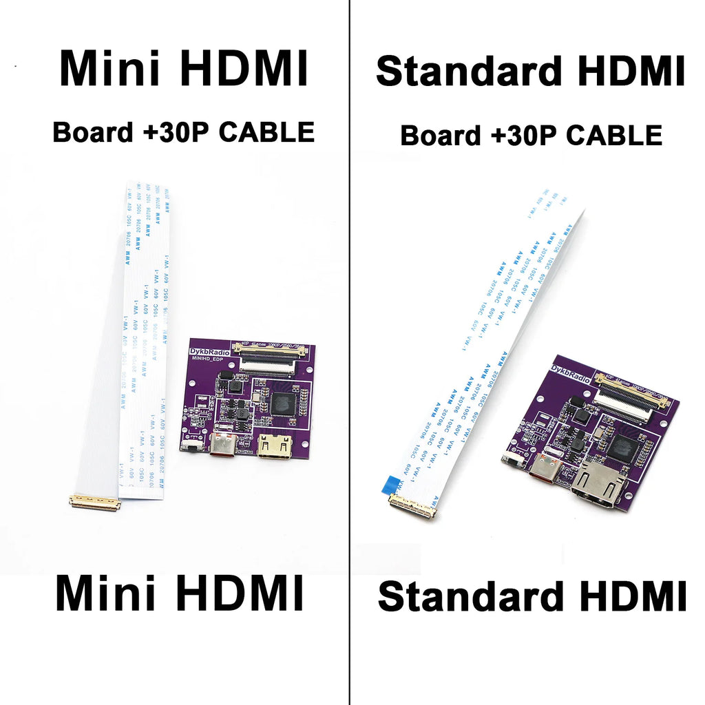 30Pin 40Pin HDMI to EDP Driver Board 2K 4k EDP Signal HD LCD Display Projection Portable 10-16-inch LCD Screen Laptop Monitor