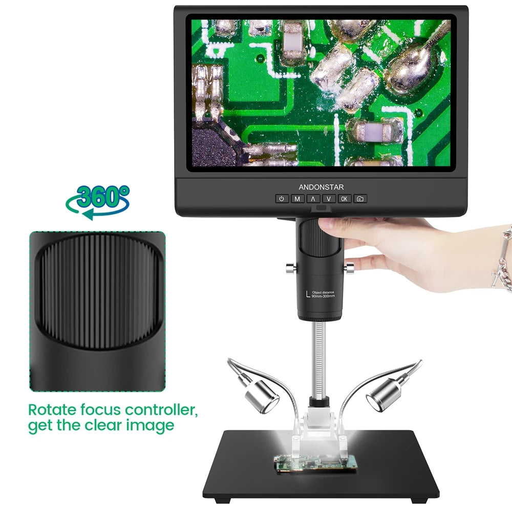 Andonstar AD209 10.1 inch Digital Microscope 1080P Adjustabl