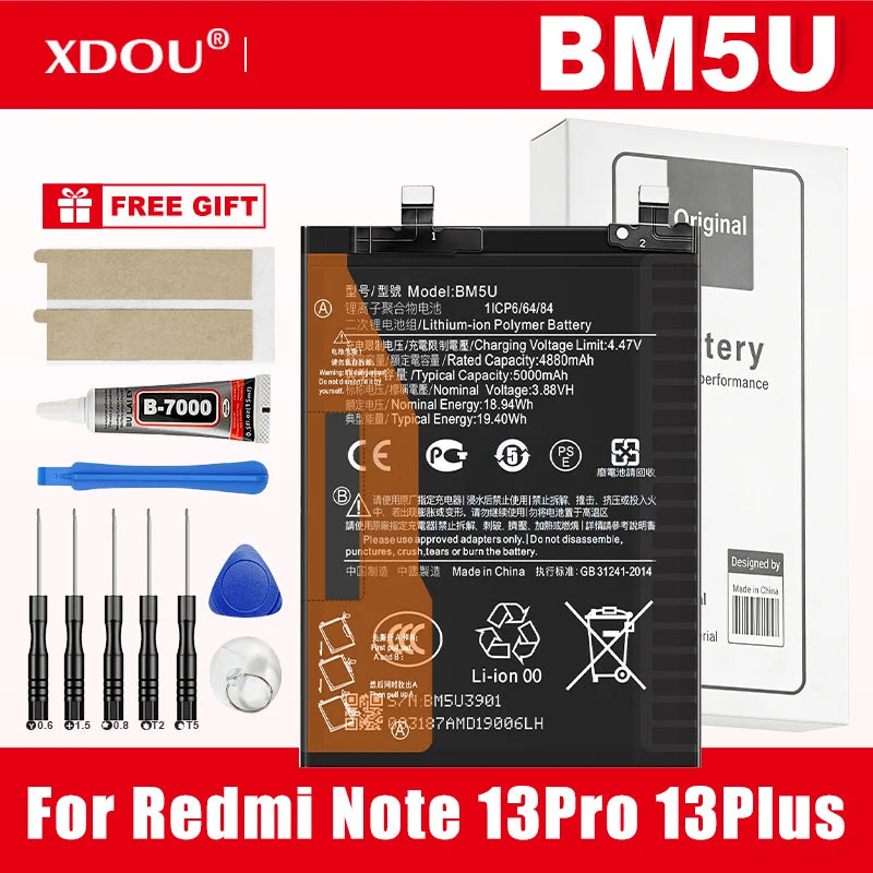 Brand New BM5U 5000mAh Battery For Xiaomi Redmi Note 13Pro 1