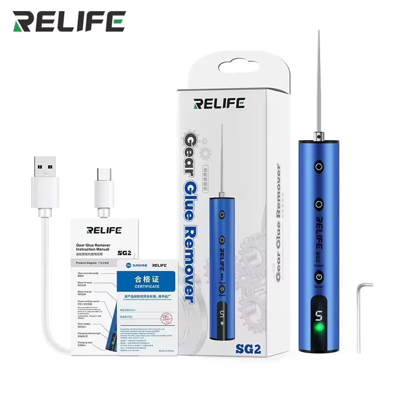 RELIFE SG2 Gear Glue Remover One-touch Start Five-speed Forward/Reverse Rotation for Efficient Adhesive Removal Repair Tools