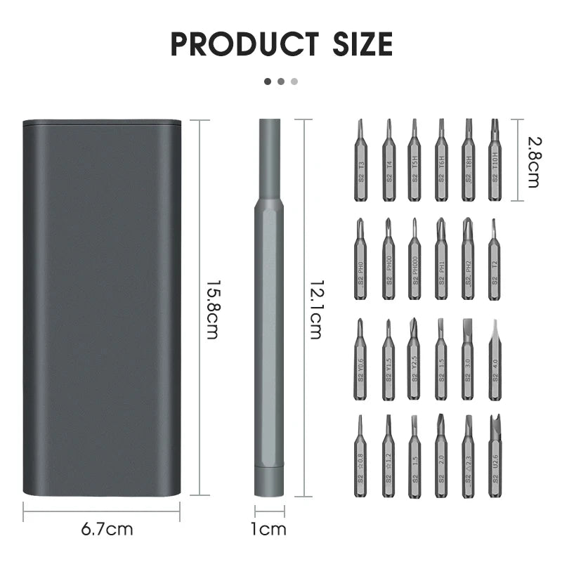 26 in 1 Precision Screwdriver Set Magnetic Screw Driver Bits