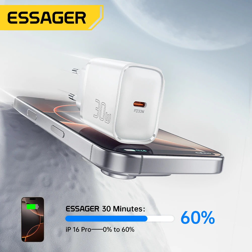 Essager 30W Type-C Charger PD 3.0 USB C Charger For iPhone 1