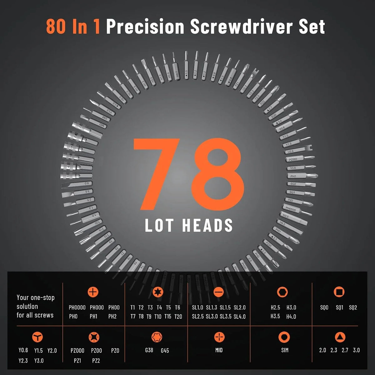 42/80 in 1 Mini Screwdriver Set Precision Small Magnetic Scr