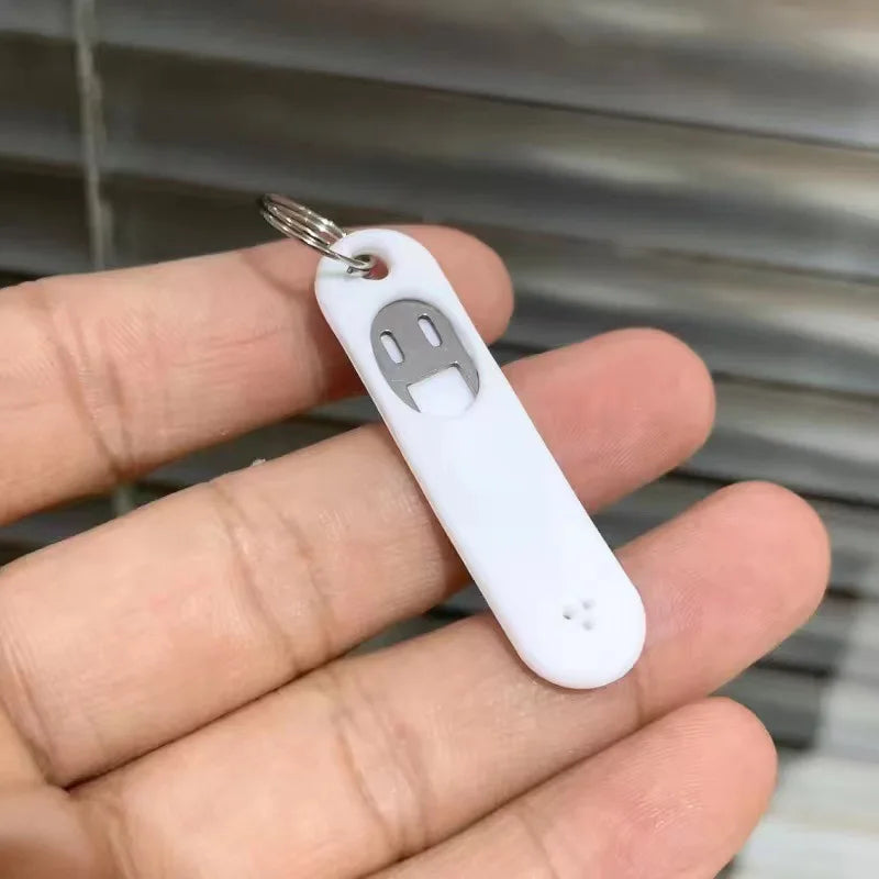 1pc Portable Anti-Lost Keychain with Sim Card Remover Openning Tool for Mobile Phones Tray Eject Pins Needle Opener Ejector
