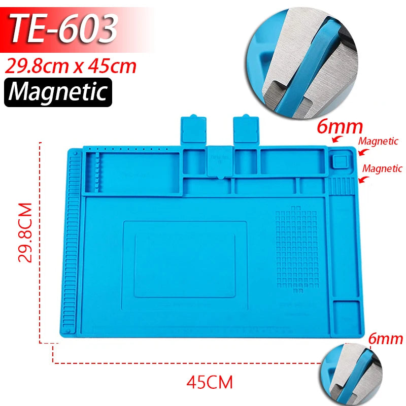 500 Heat-Resistant Soldering Station Silicon Mat Work Pad Desk Platform Welding Station for Electronic BGA Soldering Station