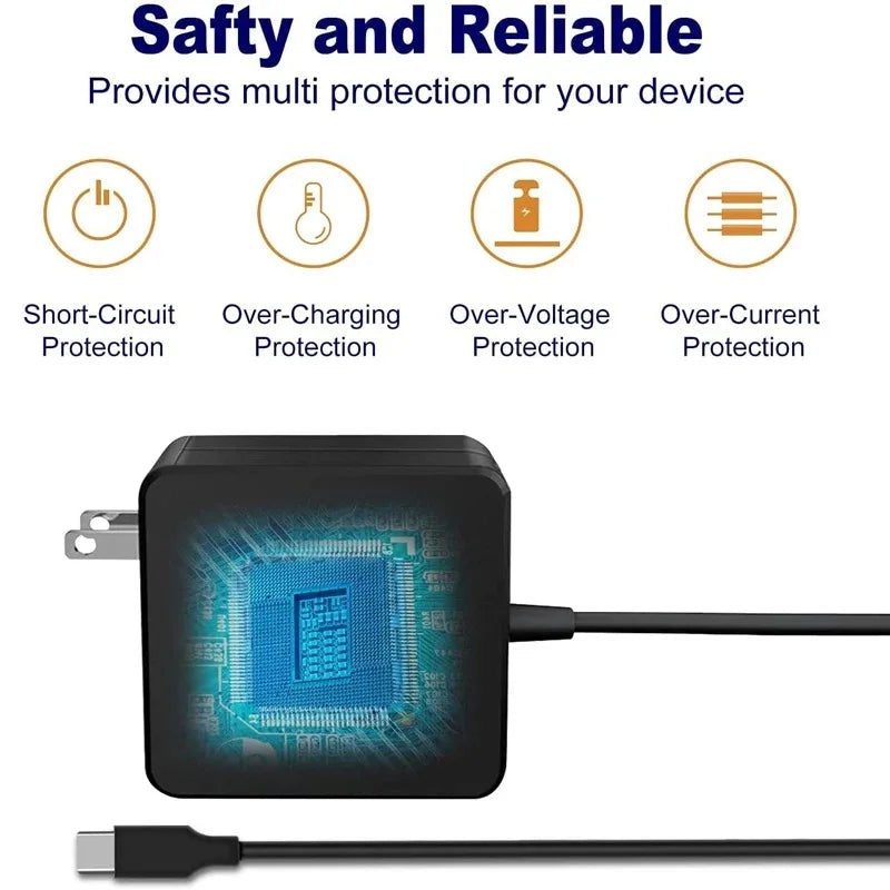 20V 3.25A 65W Type C 45W USB C Phone PD Laptop Charger Power