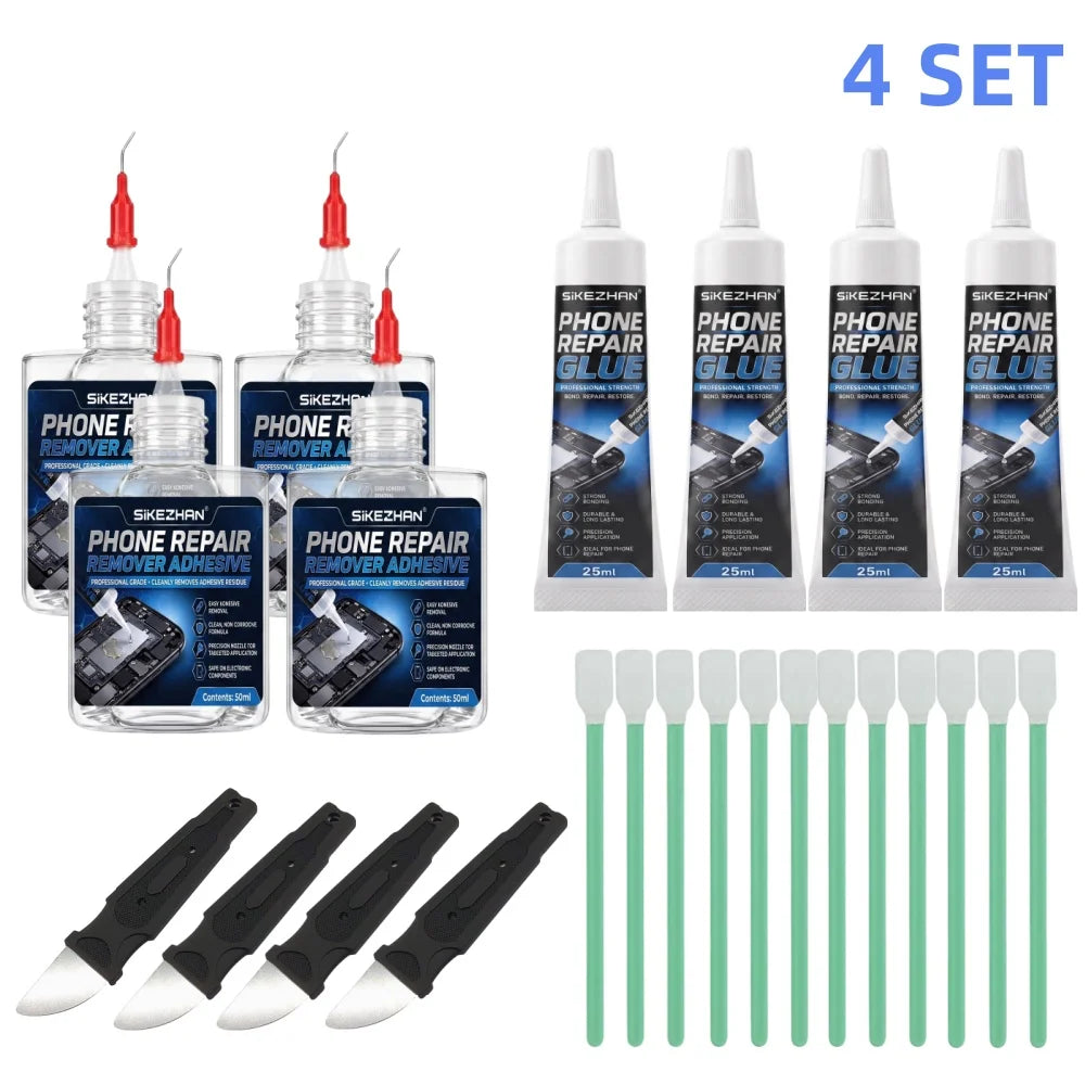 Phone Screen Repair Glue Adhesive Remover Kit LCD Display Frame Back Cover Bonding Clean Disassembly Tool Set for Mobile Repairs