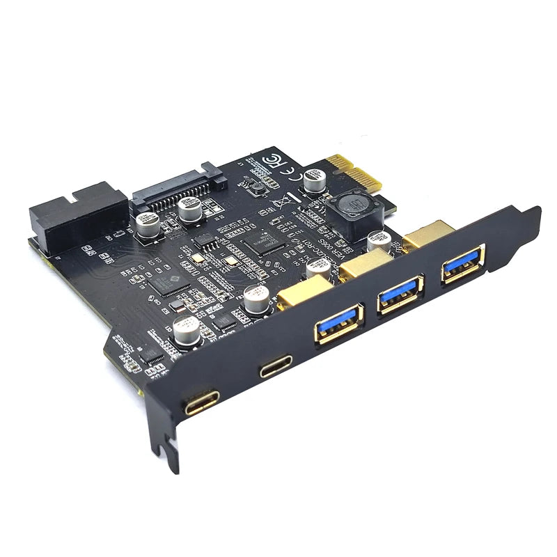 Type C USB 3.2 Gen1 PCIE Card Hub USB 3.0 PCI Express Board 