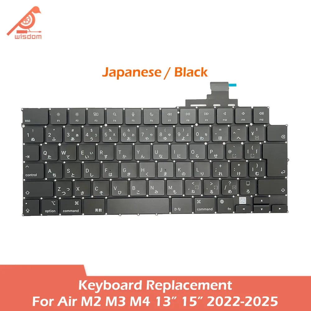 Laptop A2681 A2941 A3113 A3114 A3240 A3241 Keyboard For Macbook Air M2 M3 M4 13 15 Keyboards Replacement 2022-2025