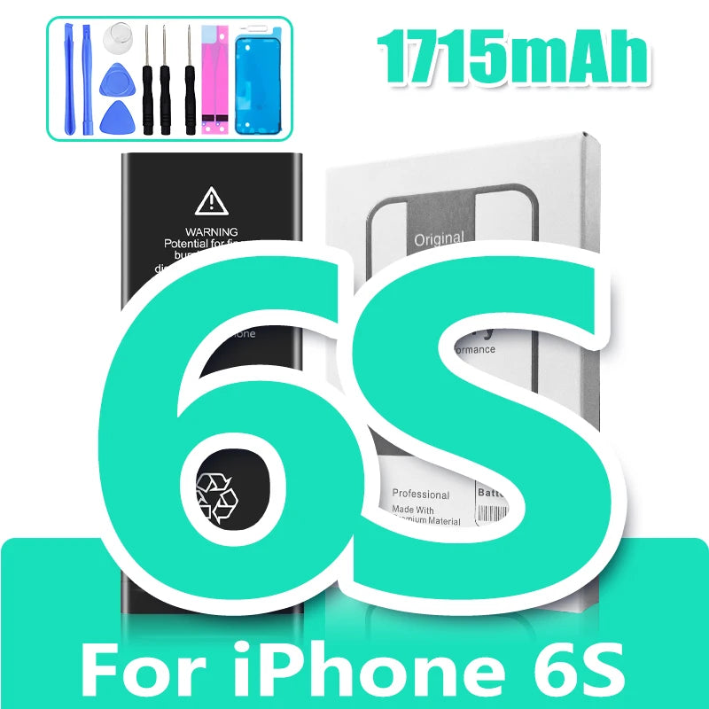 Battery for iPhone 6S 6 Plus 7 8 X XR XS Max 11 11 Pro Mobile Phone Replacement Cell High Capacity with Free Tools Set DIY