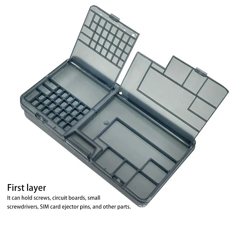Bright Black Double-layer Electronic Component Storage Box S