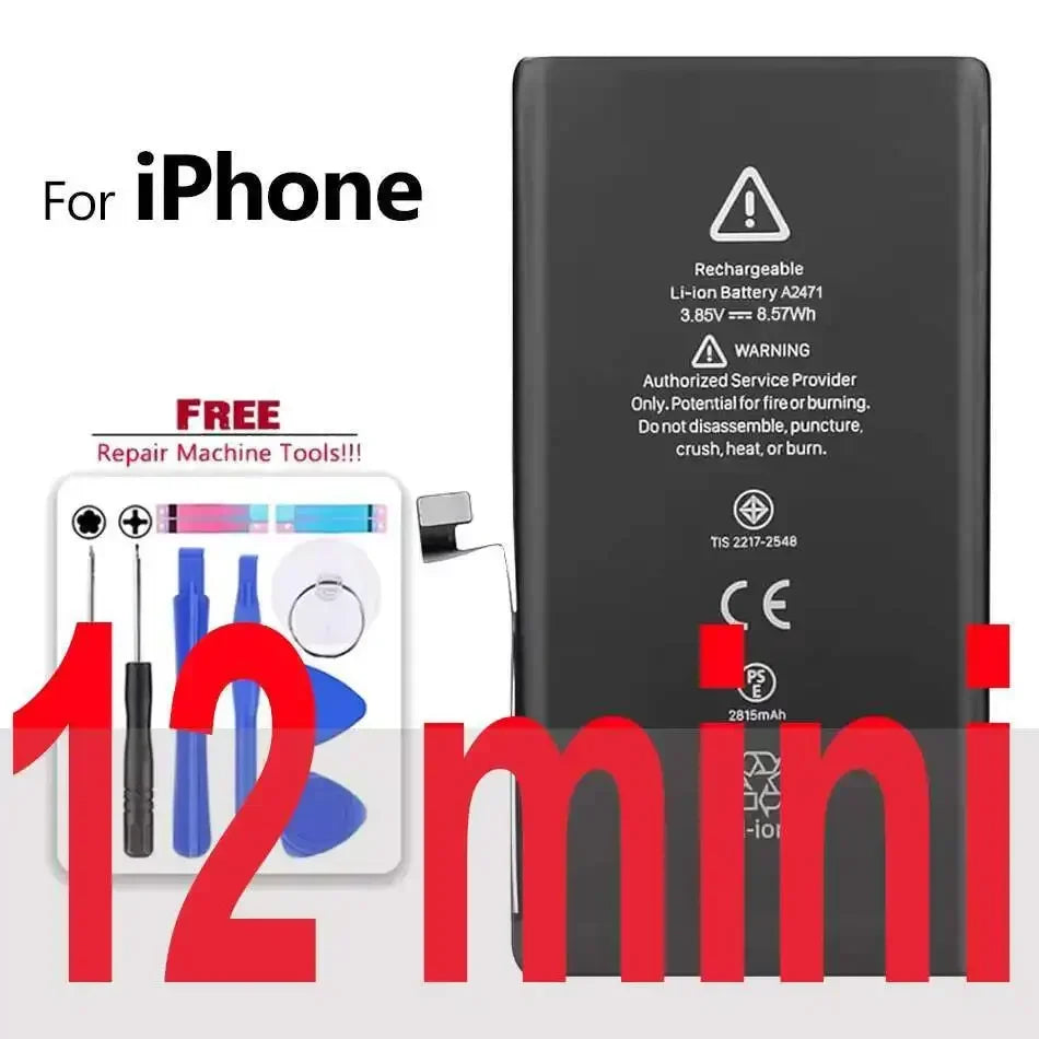 Li-ion Battery For iPhone 11 12 13 14 15 Pro Max Mini Plus SE X XR XS Max 12mini 13pro 13promax Replacement Phone Batteries