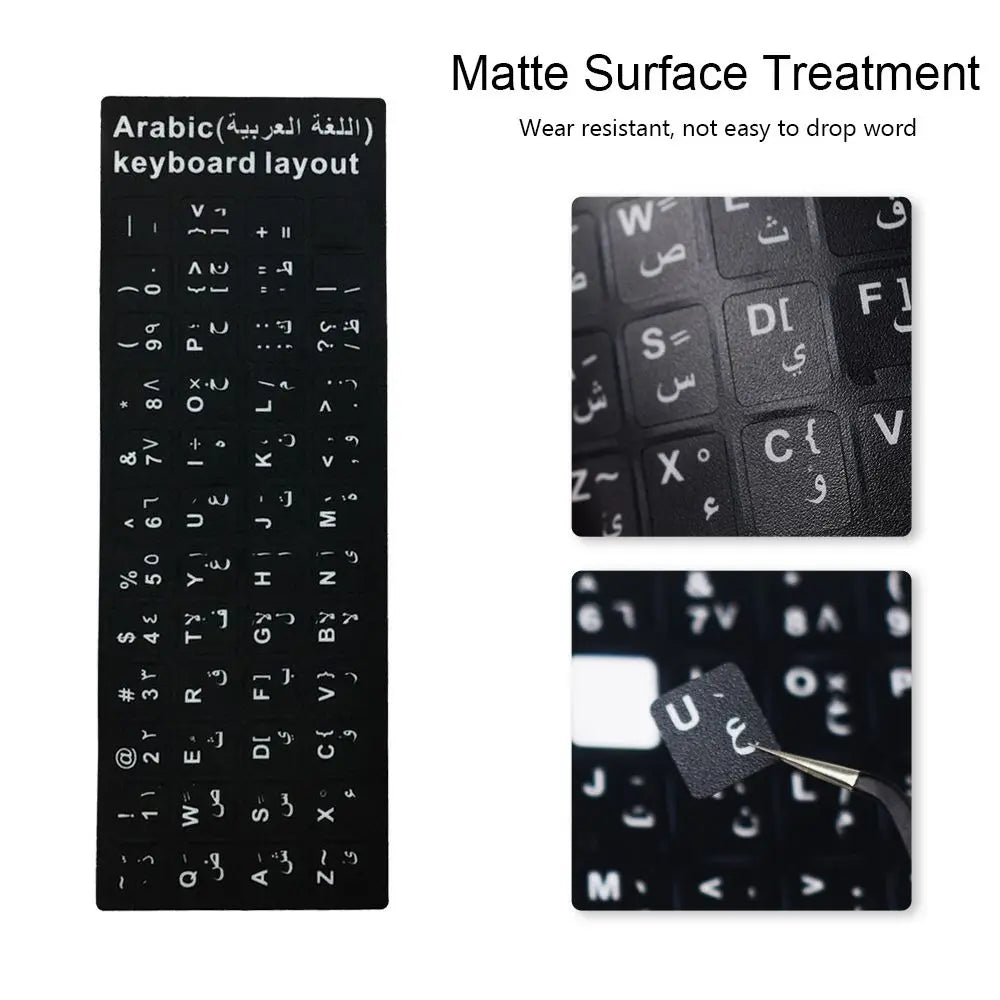 Wear-resistant Keyboard Stickers Spanish/English/Russian/Deu