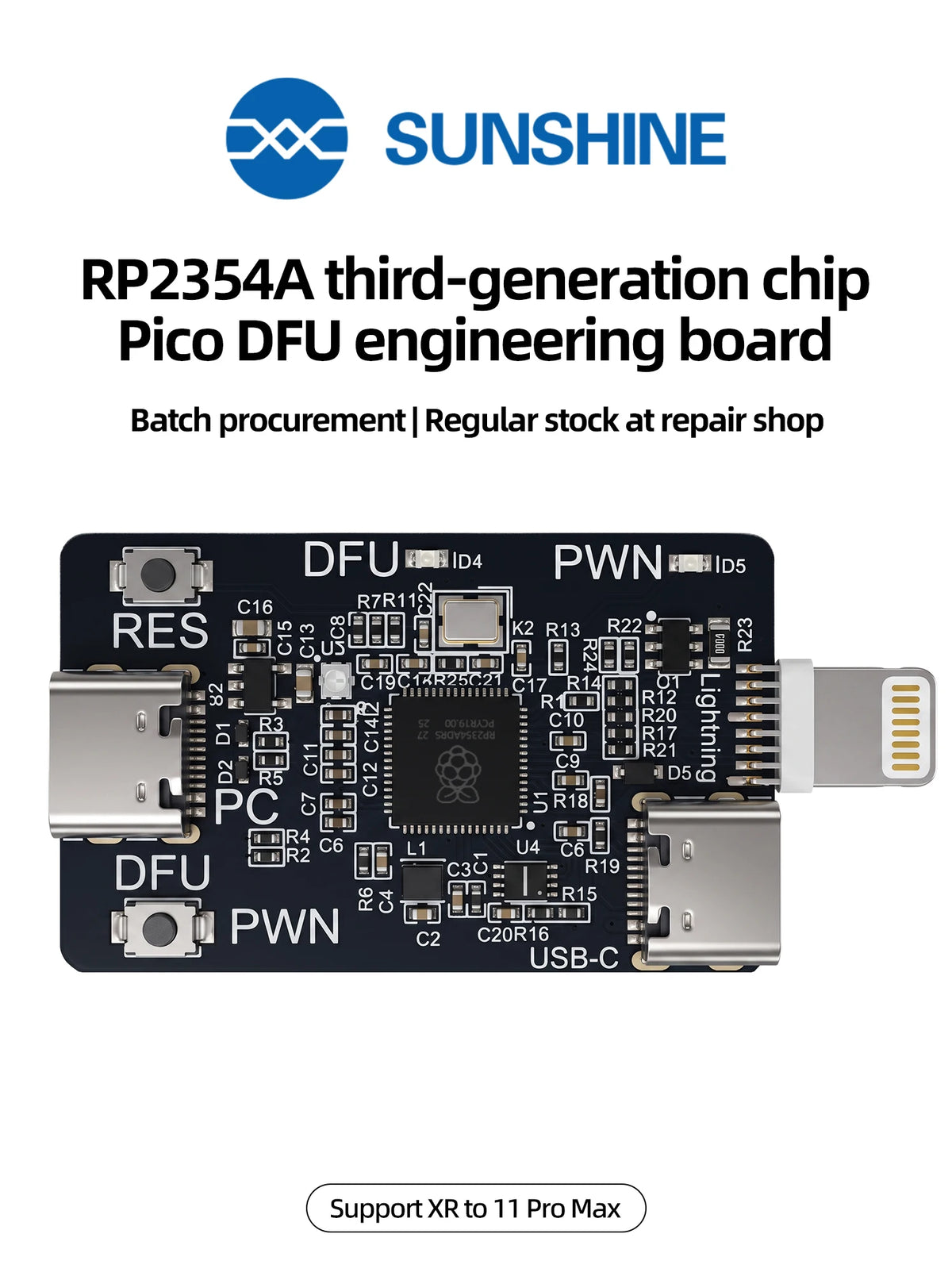 SUNSHINE RP2354A Pico DFU Engineering Board 3rd Gen Chip Dua