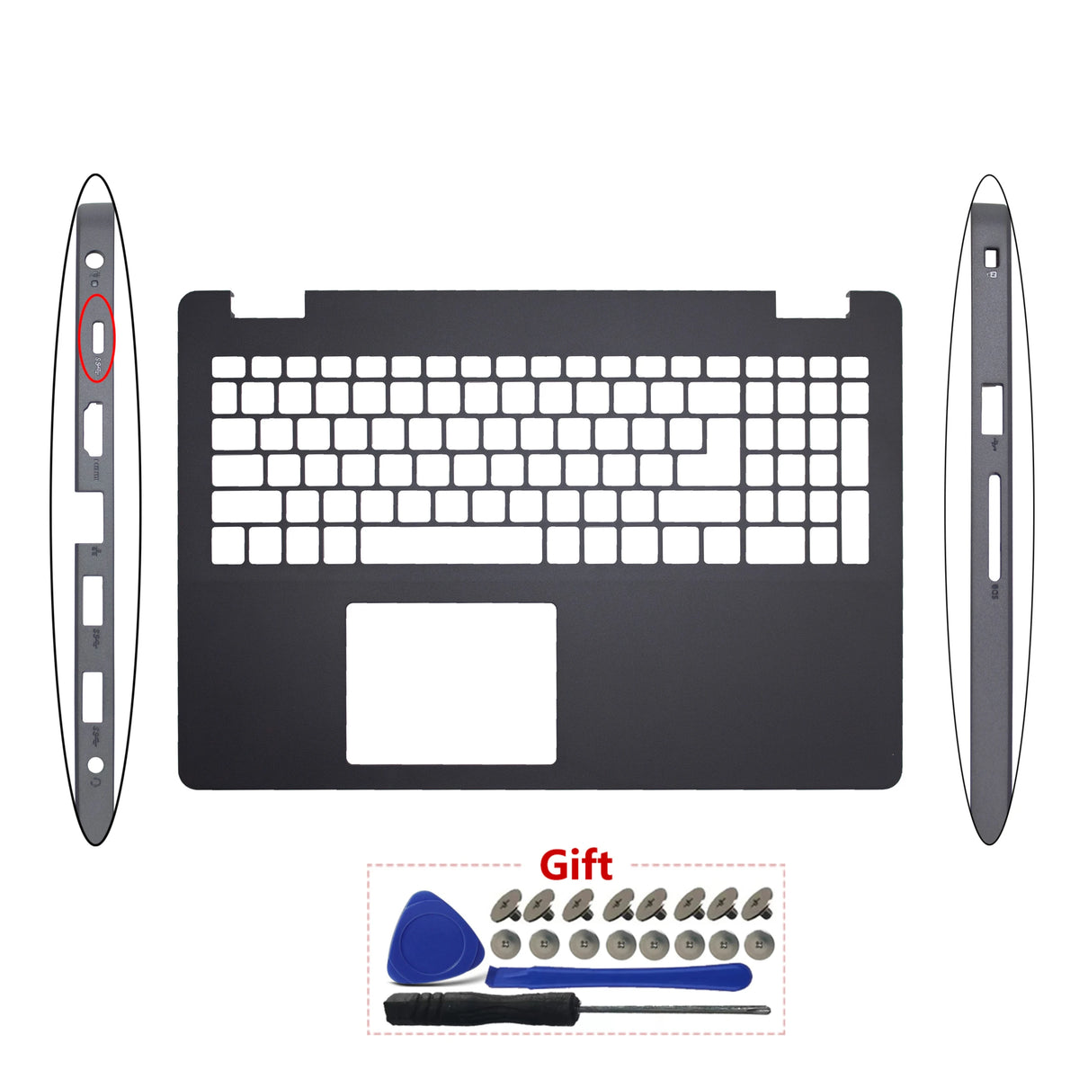 Original New For DELL Inspiron 15 3500 3501 3505 Laptop Palmrest Case Top Keyboard Cover Bottom Case 0KGHJK 0VJ342 01FPW2 0JHW9R