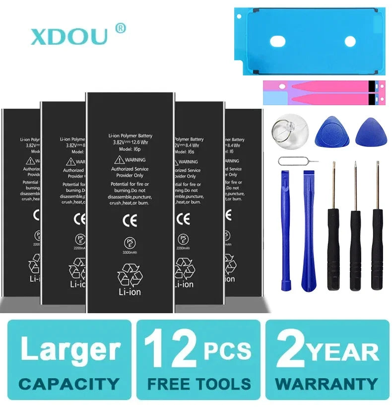 High Capacity Phone Battery For iPhone 5S 5 6S 6 7 8 Plus X 