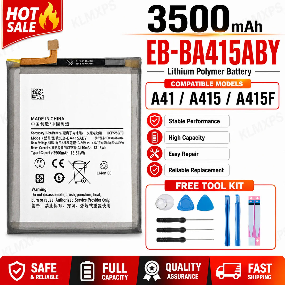 Quality Battery For Samsung S21 Ultra S21 Plus S20 FE A51 A7