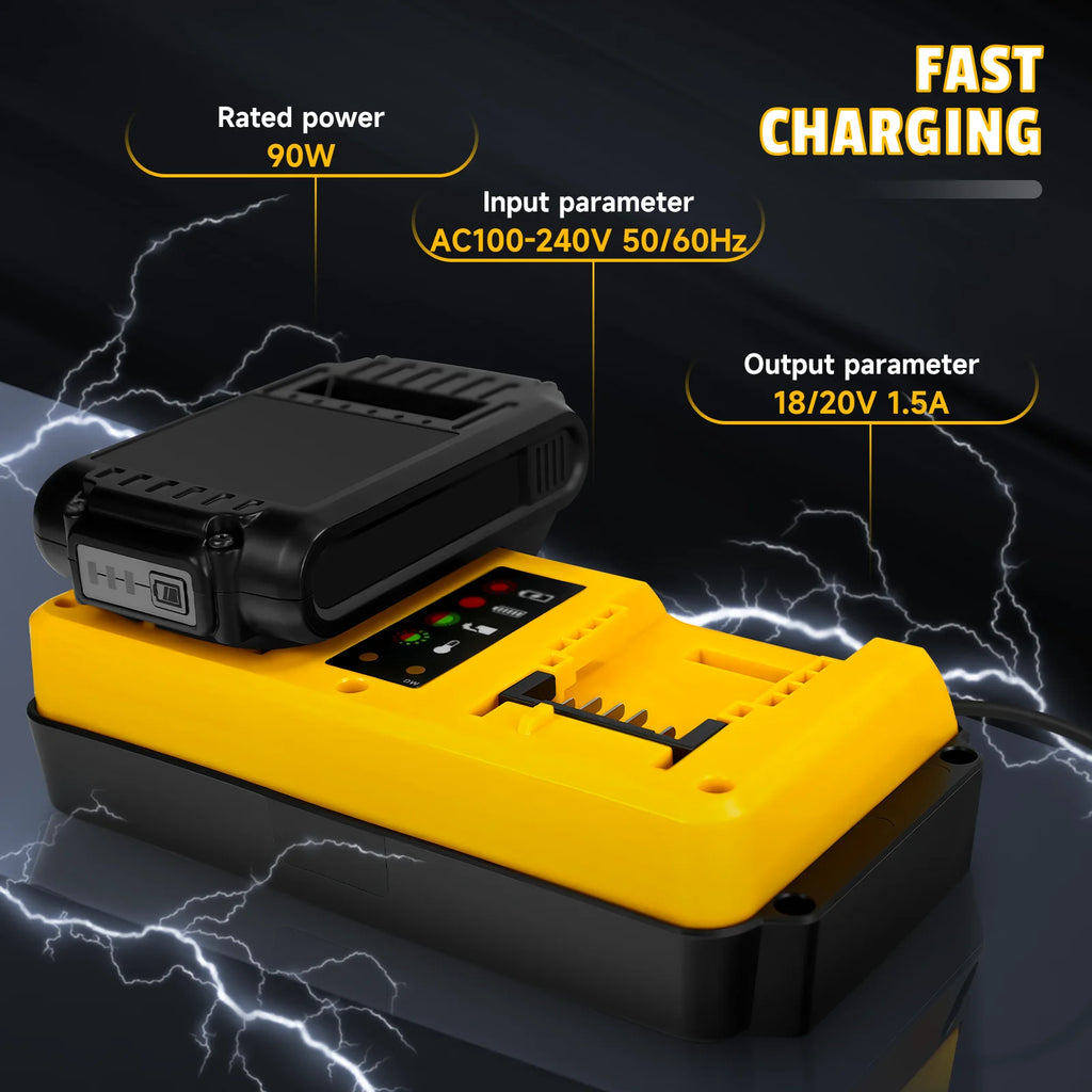 Battery Charger Replacement for Dewalt 18V 20V Lithium Batte