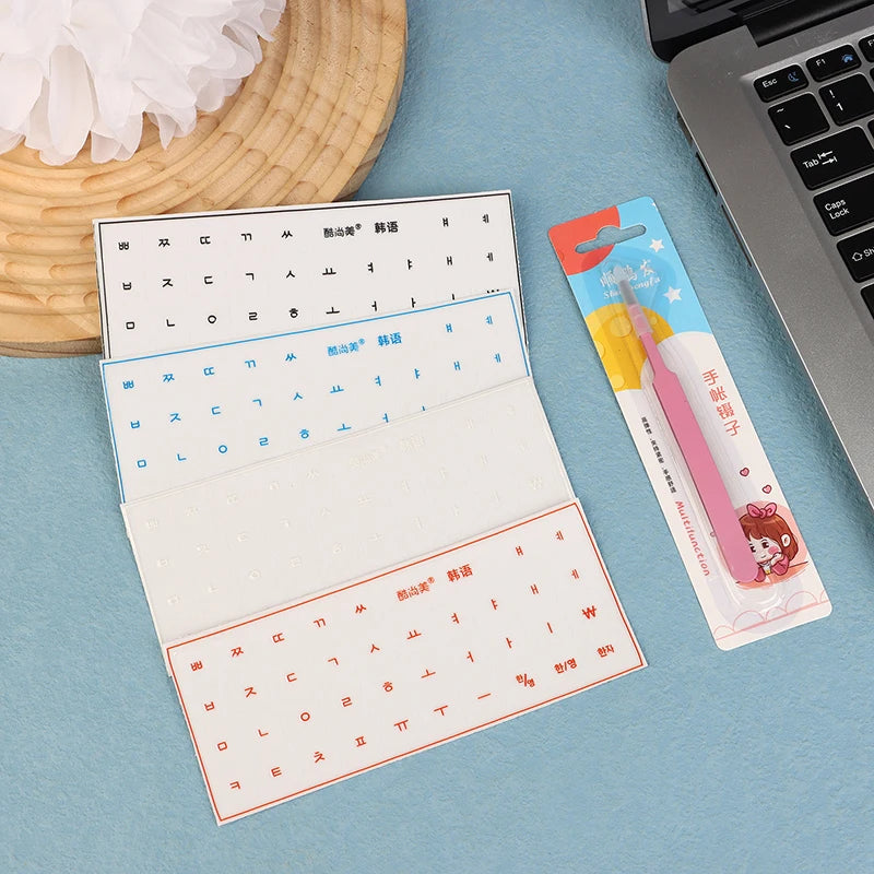 Korean Hangul Transparent Tear Off Keyboard Stickers Univers