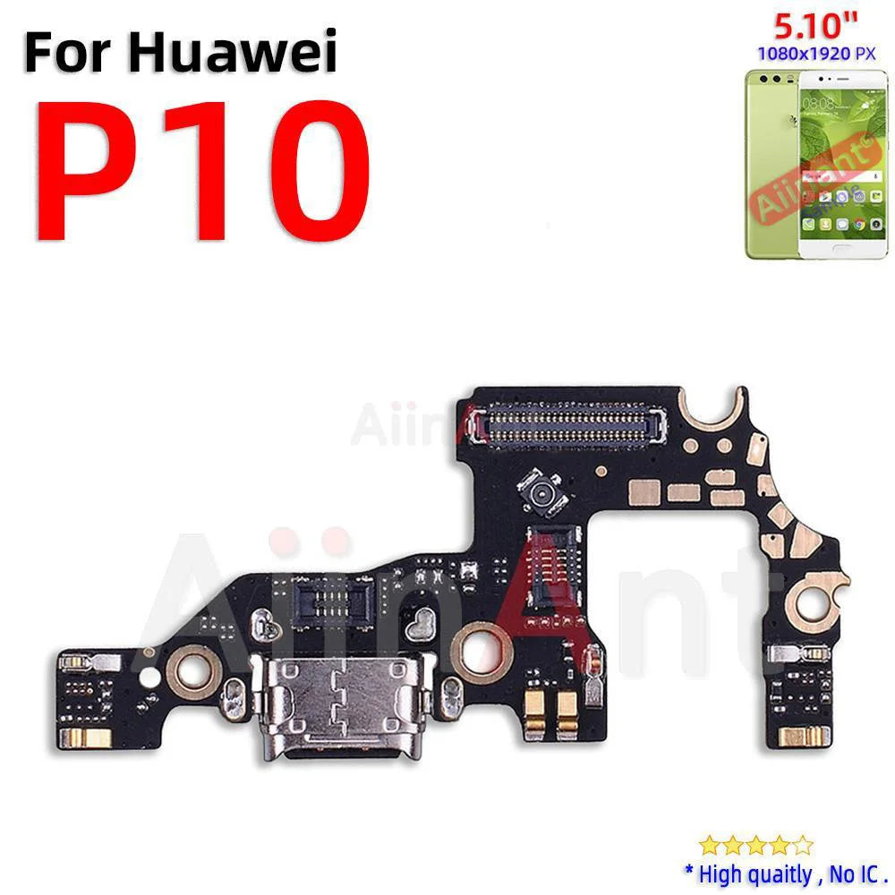 Aiinant Dock USB Charger Connector Mic Charging Port Board Flex Cable For Huawei P8 P9 P10 Lite Plus 2016 2017 Phone Parts