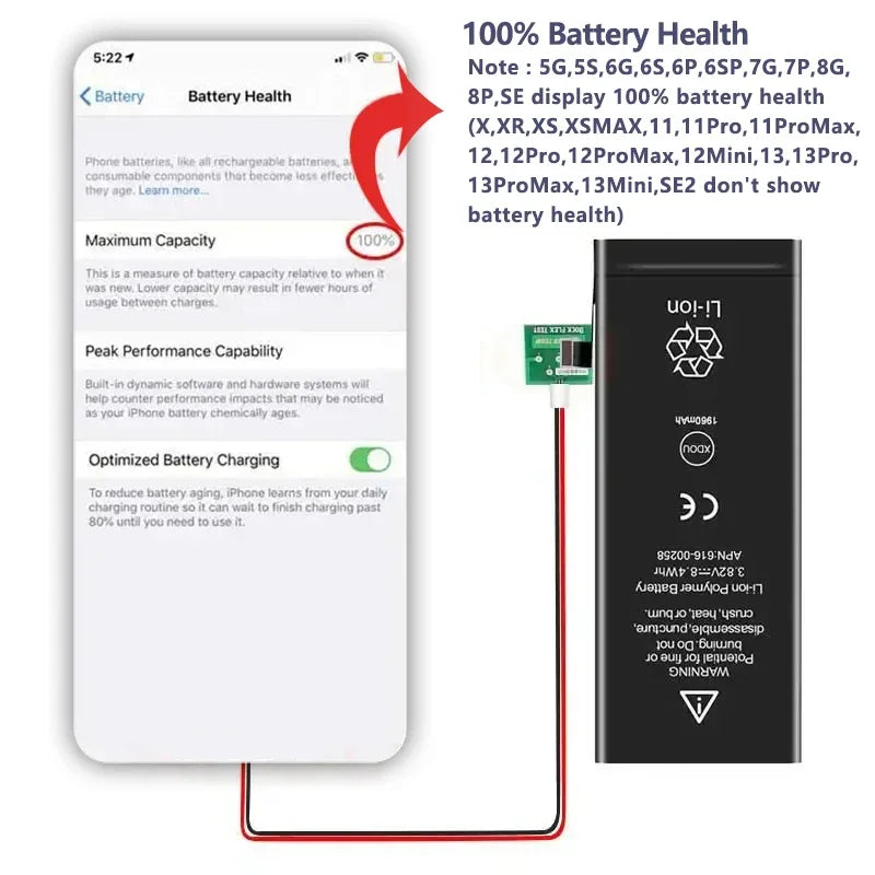 XDOU Phone Battery For iPhone X iPhoneX With Free Repair Too