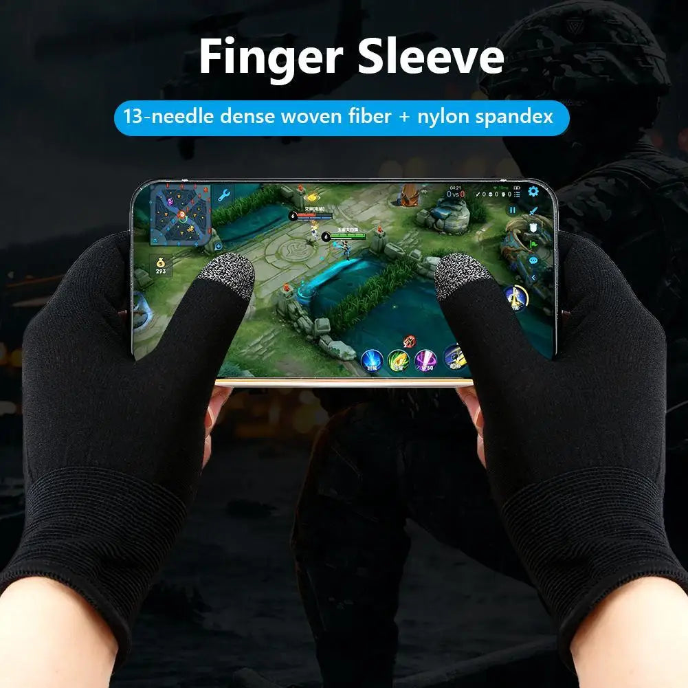 1 Pair Gaming Finger Sleeve Sweatproof Touch Screen Shoot Ai