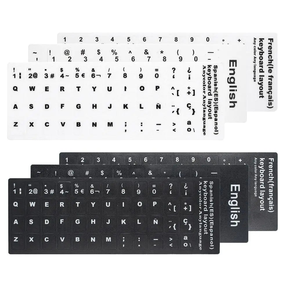 Wear-resistant Keyboard Stickers Spanish/English/Russian/Deu