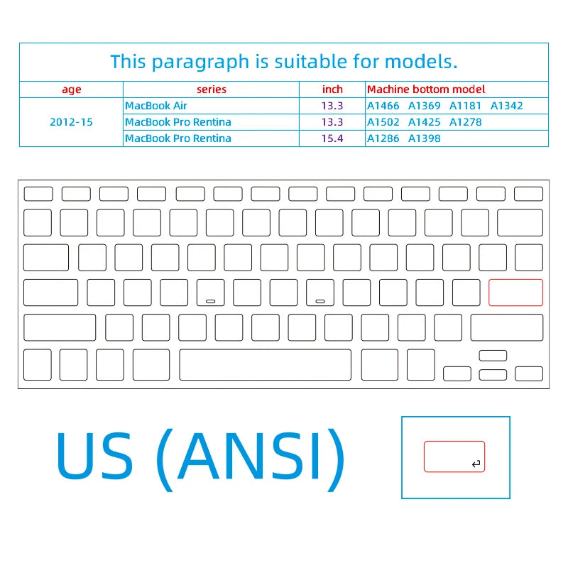 Transparent Matte Keyboard Stickers for MacBook Us Qwerty Blank Keycap Labels Decal Protector Replacement Keyboard Key Stickers