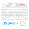 Transparent Matte Keyboard Stickers for MacBook Us Qwerty Blank Keycap Labels Decal Protector Replacement Keyboard Key Stickers