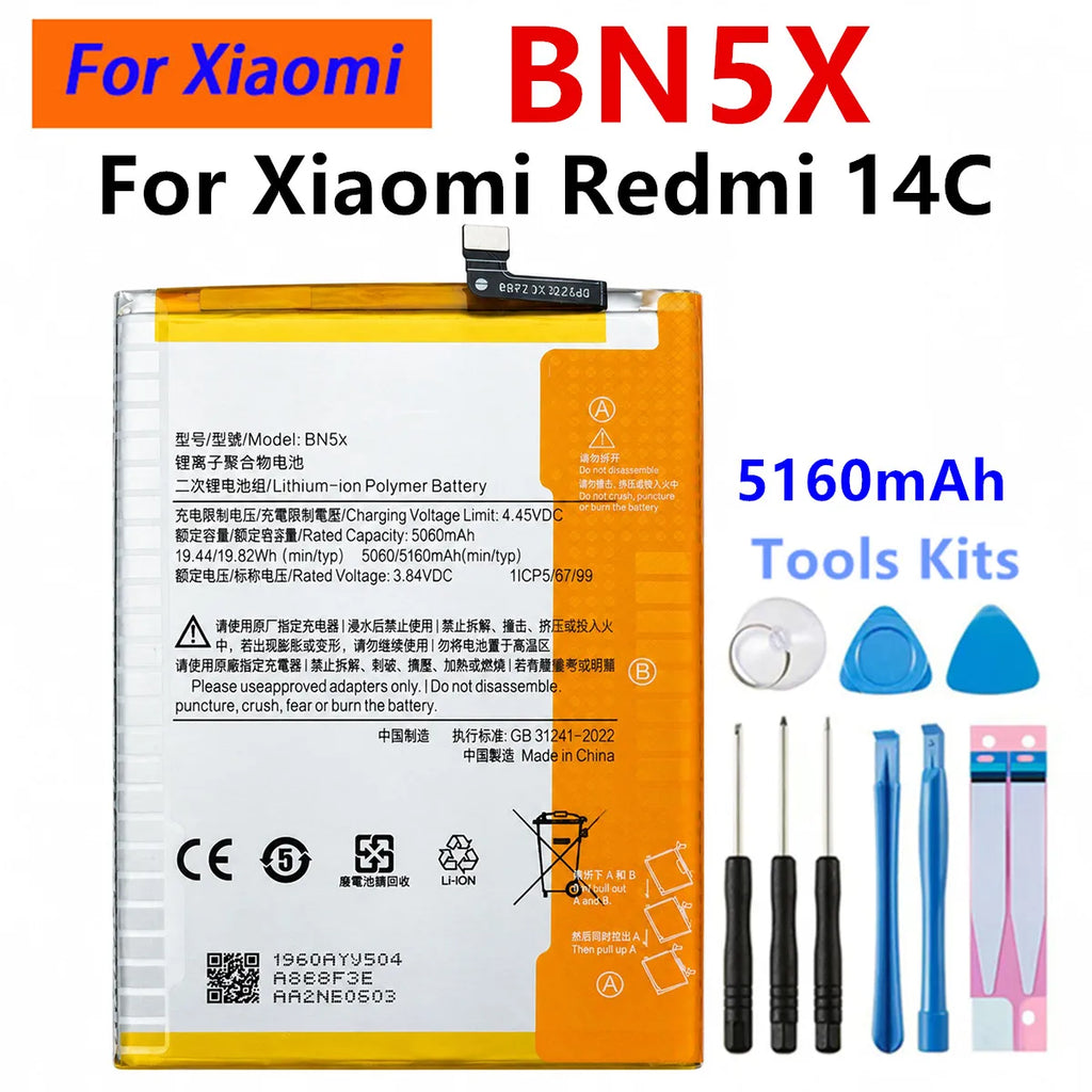 Brand New Battery BM5R BN5X BN68 BN70 For Xiaomi Redmi 12 5G