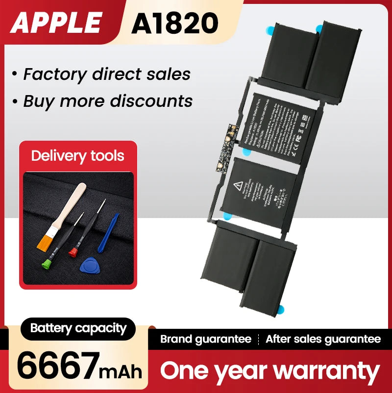 Bowanda A1820 Laptop Battery For Apple MacBook Pro 15 inch R