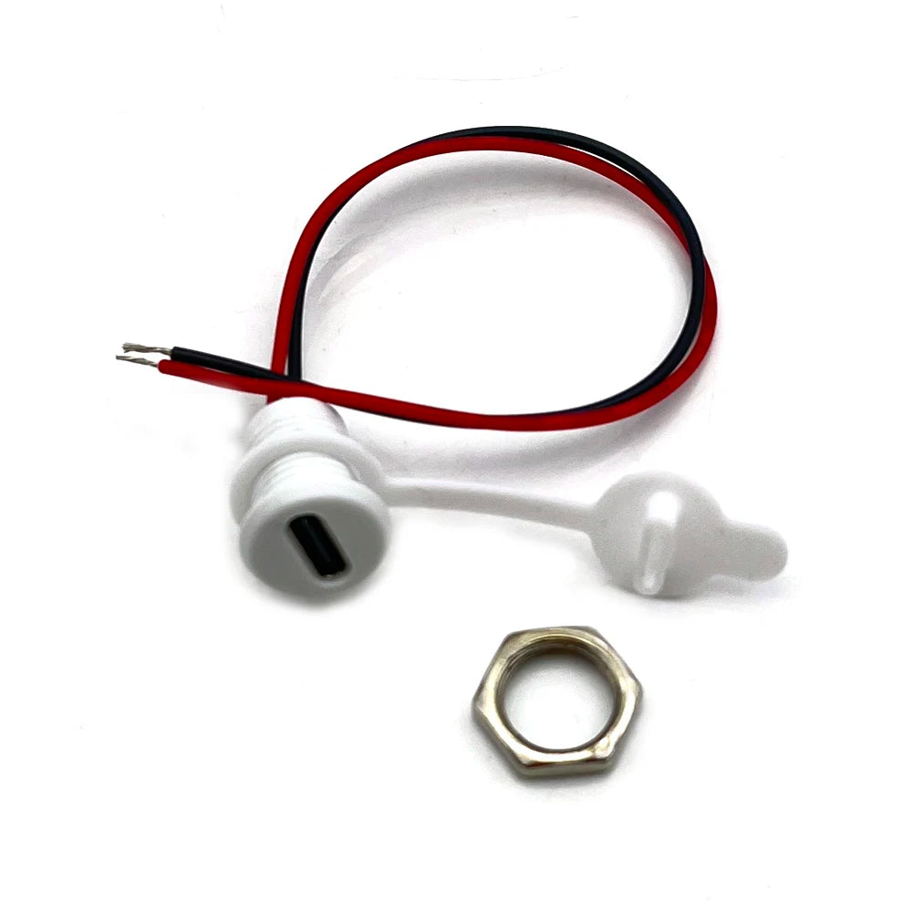 2P 4P 5pin 6Pin USB-C High Current Charging Socket with PH2.0 Nut Snap Lock Plate Type-C Female Waterproof Female Connector Jack