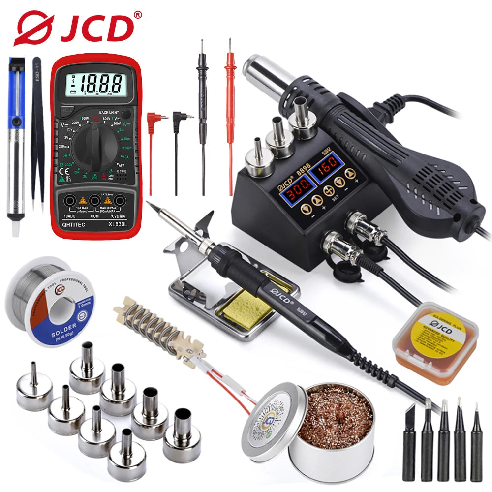 JCD 2 in 1 750W Soldering Station LCD Digital Display Weldin