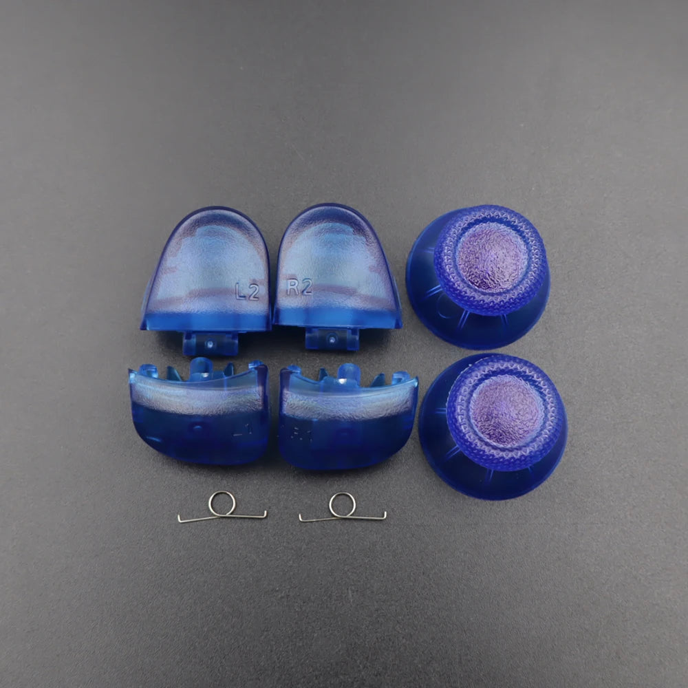 1Set BDM-030 Joystick Thumb Caps & R1 L1 R2 L2 Game Trigger Buttons with Spring for PS5 V3.0 Controller Replace Part