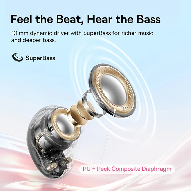 Baseus Bass WM02s Wireless Eabuds Bluetooth 6.0 TWS Eaephone