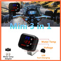 KOSO Water Temp Meter Voltmeter Gauge Motorcycle Phone USB C