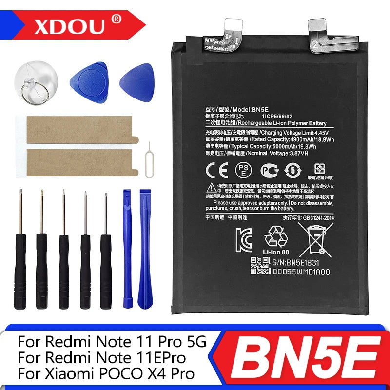 Brand New BN5E 5000mAh Battery For Xiaomi Redmi Note 11 Pro 