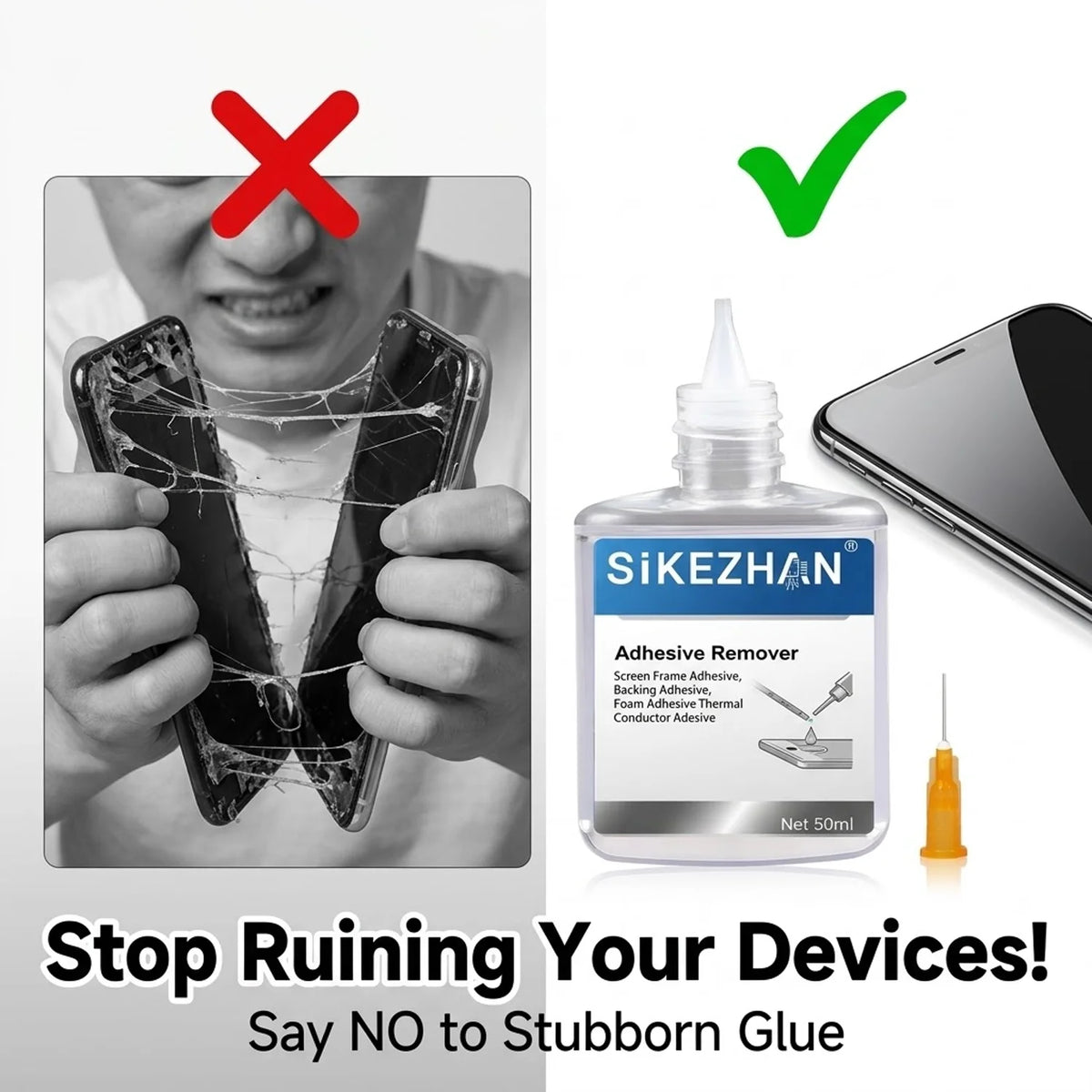 SiKEZHAN 50ml Phone Screen Adhesive Remover Liquid LCD Frame