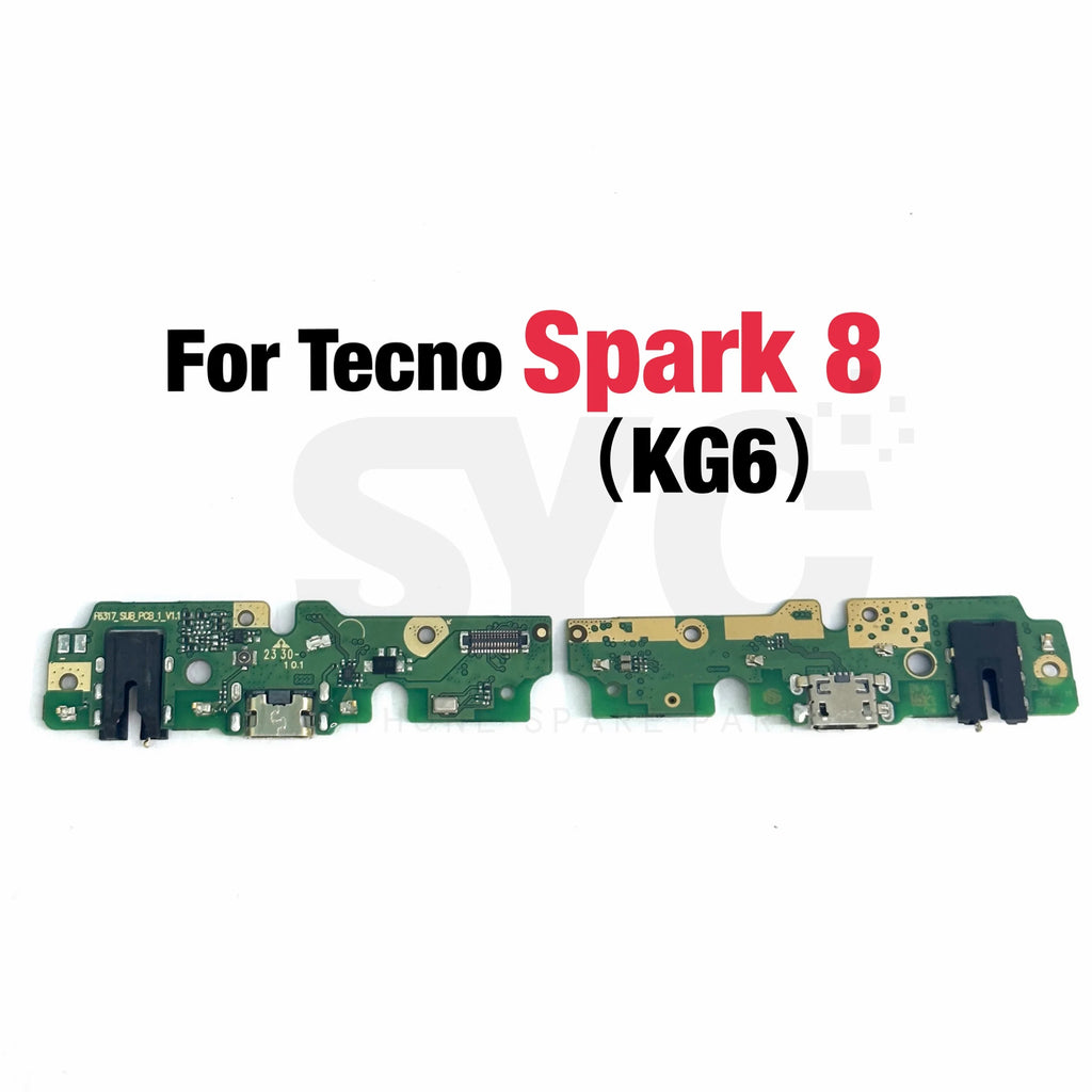 OEM For Tecno Spark 7 6 Air Go USB Charging Dock Board Port Connector Flex Cable For Spark 8 8C 8P 9 9T 10C KE5 KG5K Replacement