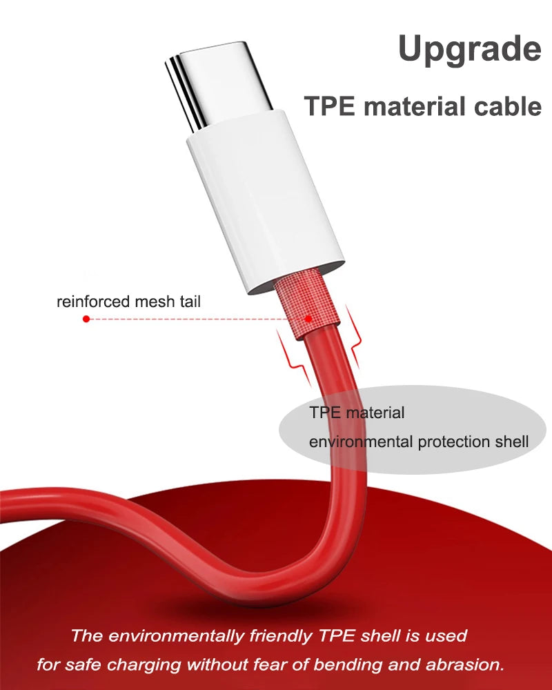 PD 65W Supervooc Fast Charger Cable For Oneplus Ace 12 11 10