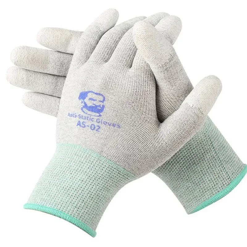 MECHANIC AS02 Anti-static Carbon Fiber Gloves PU Coating Lay