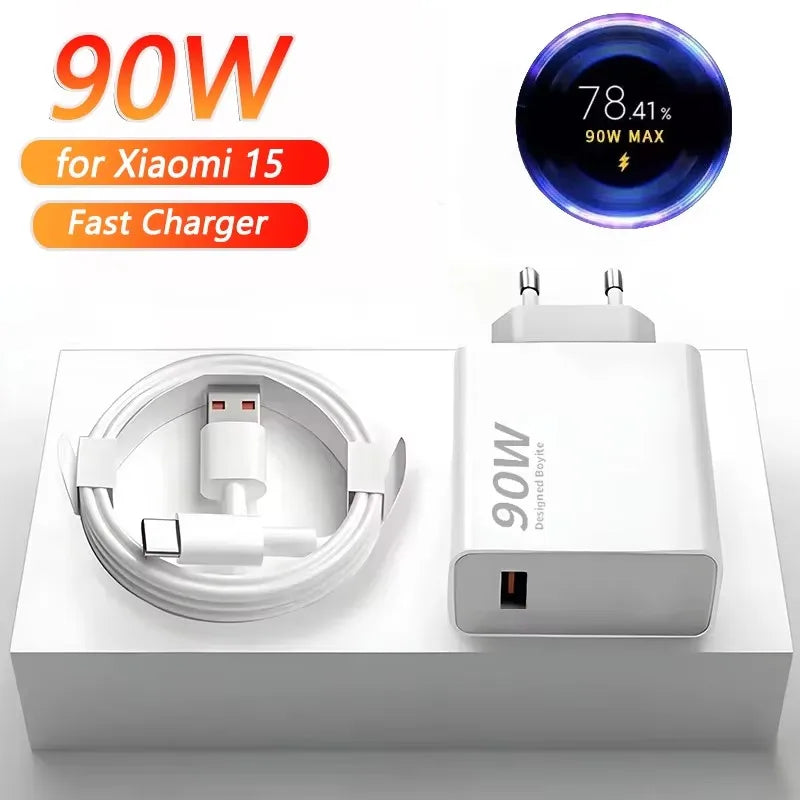 90W EU US Plug Usb Charger Turbo Fast Charging Power Adapter