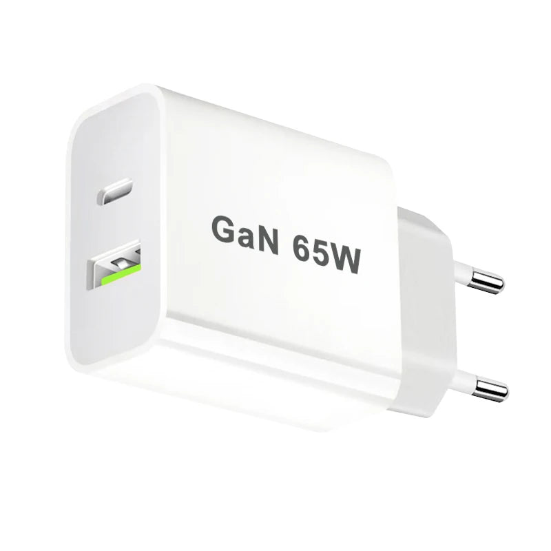 UK/AU/EU/US USB C Charger 65W PD 3.0 GaN Charger Type C Powe