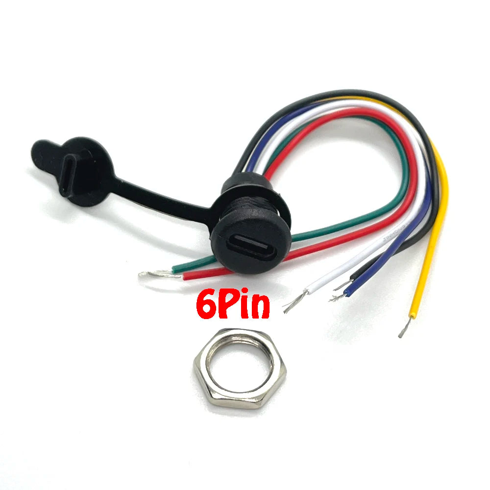 2P 4P 5pin 6Pin USB-C High Current Charging Socket with PH2.