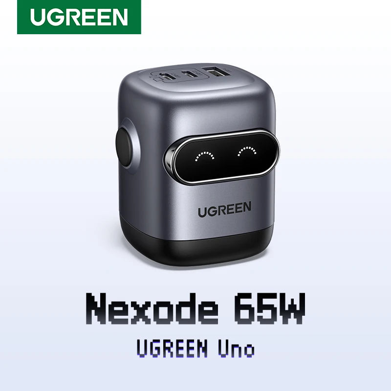 US Plug UGREEN 65W 30W GaN Charger Robot Design QC4.0 3.0 PP