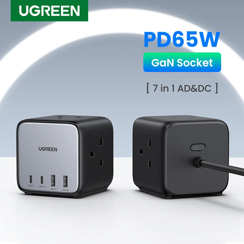 UGREEN 65W GaN Charger Desktop Charging Station USB C Power 